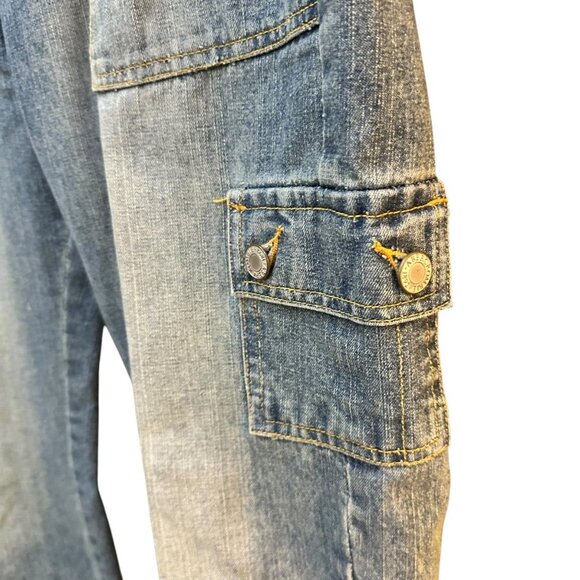 Abercrombie & Fitch Capri‎ Cargo Jeans Vintage Blast Retro Y2K Boho Size 6 - Picture 5 of 8